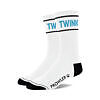 A classic white sock with black toe and bold Prowler RED Twink Socks band print