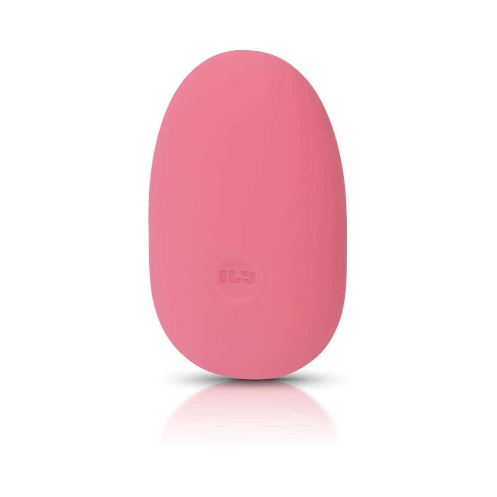 Close-up of ILY by Je Joue squishy pebble bullet vibrator held between fingertips