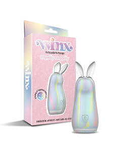 WINX Hippity Hoppity Squishy Silicone Vibrator - pink bunny massager with 10 functions
