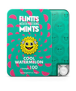 Flintts Mints Cool Watermelon F Strength 100 tin - quick-dissolving mints for dry mouth