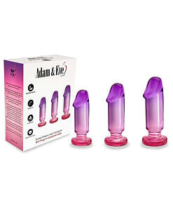 Adam & Eve Sunset Dreams Anal Plug Training Kit with 3 graduated ombre plugs for beginners