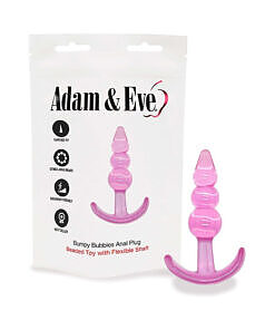 Adam & Eve Bumpy Bubbles Anal Plug in bright jelly