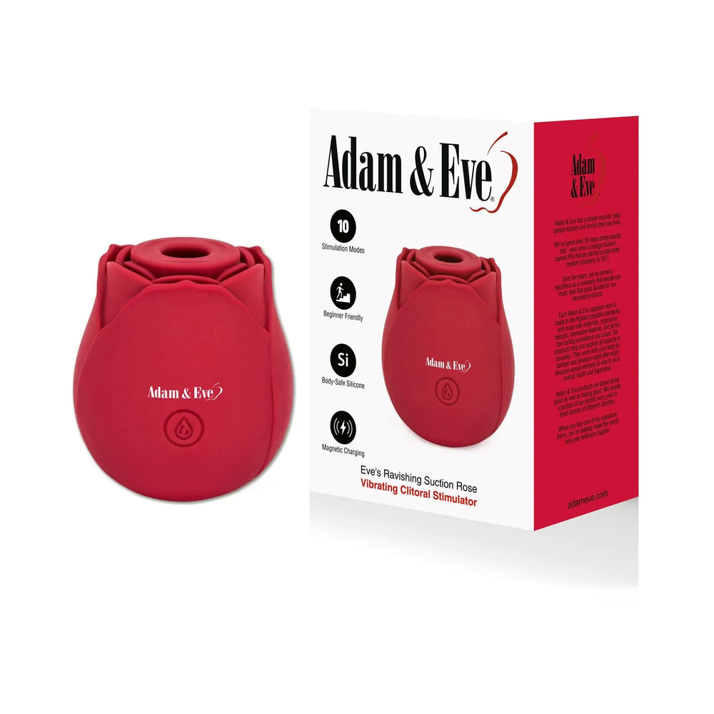 Adam & Eve Eve's Ravishing Suction Rose - suction rose vibrator with 10 air suction and vibration functions