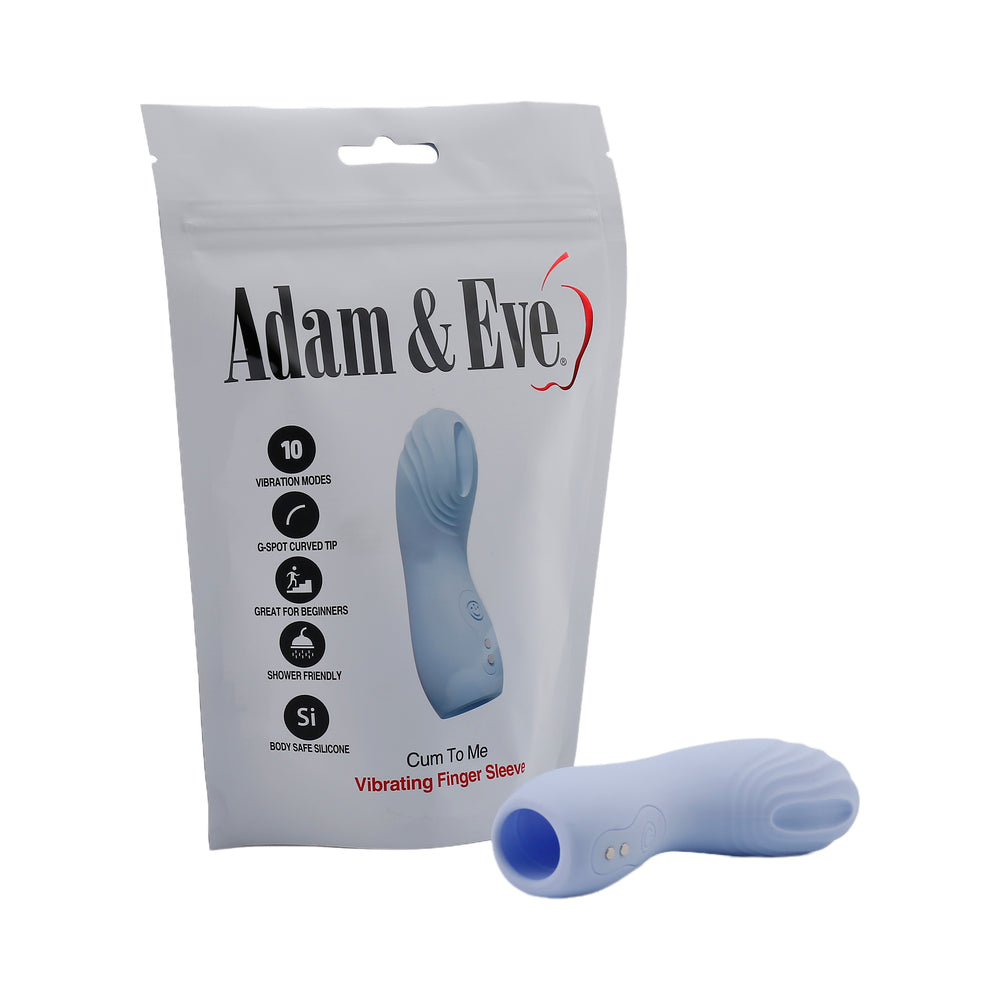 Adam & Eve Cum To Me finger vibe silicone tip over finger