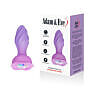 Rotating rose plug in red silicone with tapered swirl-textured tip and flower-shaped base on a white surface.