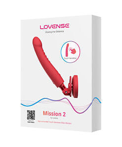 Lovense Mission 2 pink vibrating dildo with suction cup