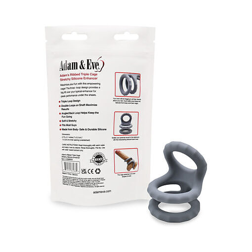 Adam & Eve Adams Ridged Triple Cage (Bag Packaging) - Image 6