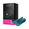Lovense Gush 2 hands-free vibrating and oscillating male massager in sleek black silicone