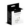 Clear large metal butt plug with sparkling crystal jewel on a smooth aluminum body