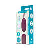 Me You Us Wireless Egg Purple vibrator with remote on a satin sheet