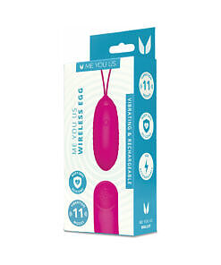 Me You Us Wireless Egg Hot Pink displayed on a satin backdrop with remote