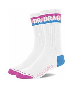 Prowler Drag Socks in black ballistic nylon attached to a prowler sled foot
