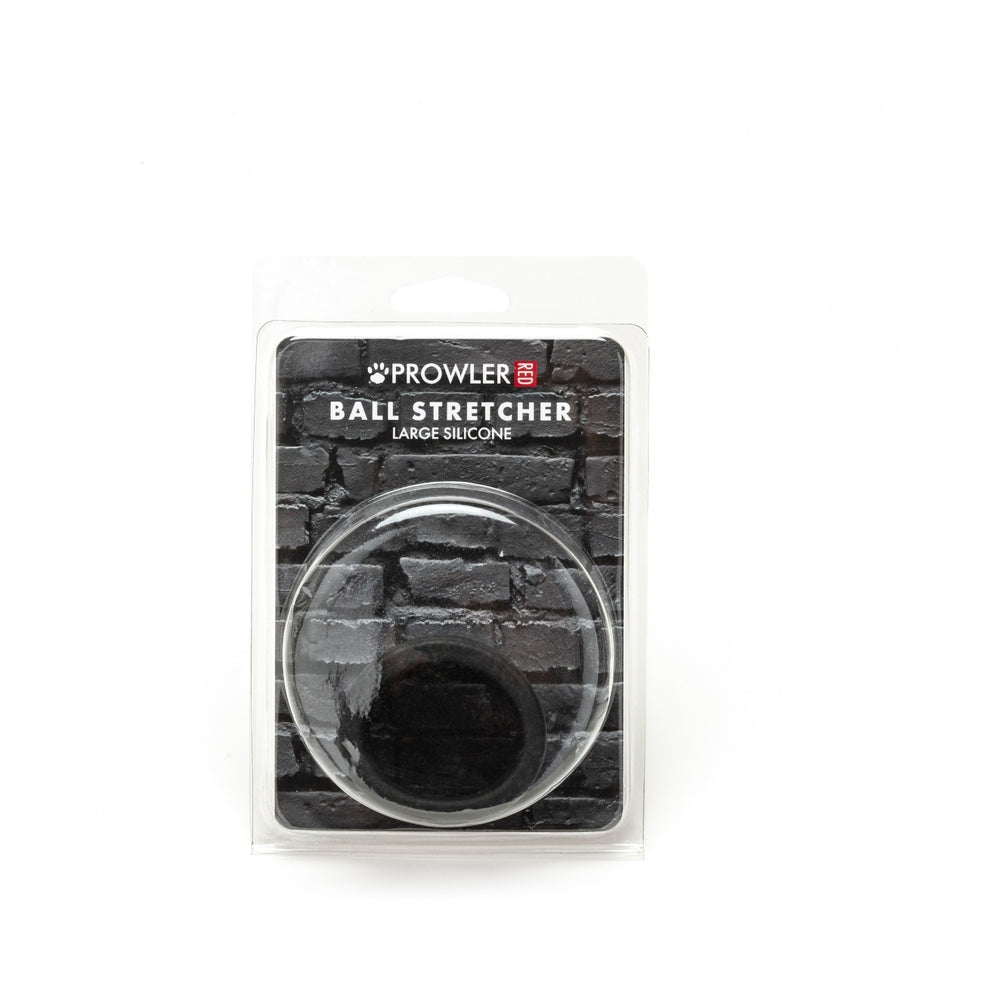 Prowler RED Silicone Ball Stretcher Black L in black silicone