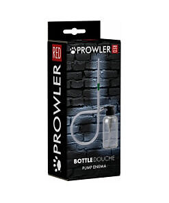 Prowler RED Bottle Douche Pump Enema with clear BPA-free bottle and soft silicone nozzle