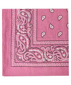 Prowler RED Hanky Light Pink handkerchief lying flat