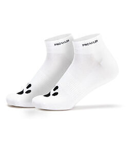 Prowler RED Ankle Sock Cum Dump shown with ribbed translucent sleeve and adjustable ankle cuff on white background