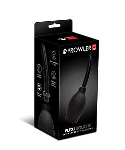 Prowler RED Flexi Douche Black - flexible nozzle anal cleansing bulb douche in black