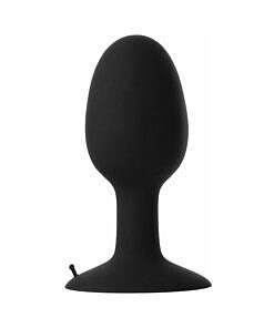 Prowler RED Weighted Butt Plug Black Large shown against a dark background