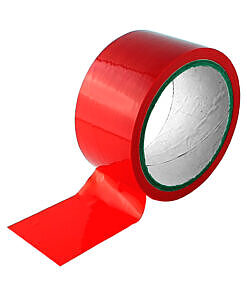 Prowler Bondage Tape Restraints Red 20m roll unwound partially on black surface