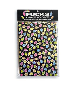 Fucks I Have to Give Tissue Paper with bold black text on white sheets