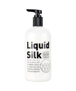 Liquid Silk Lubricant White 500ml water based lubricant bottle by Liquid Silk brand