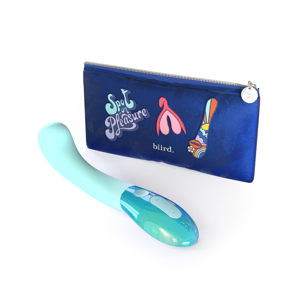 Biird Gii Glow Mint mint-green silicone vibrator curved for G-spot stimulation