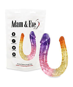 Adam & Eve Sunrise Dreams Double Dong with purple
