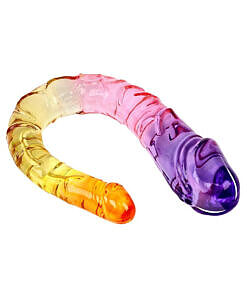 pink and yellow ombre silicone on a white background.