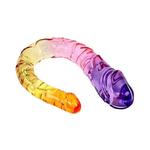 pink and yellow ombre silicone on a white background.