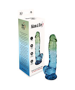 Adam & Eve Seaside Dreams Realistic Dildo 9.5 in. with ocean ombre coloring and flexible lifelike design
