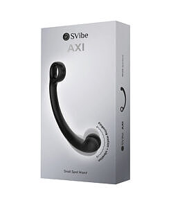 SVibe Snail AXI Spot Wand Granite Noir lying on a silky white surface