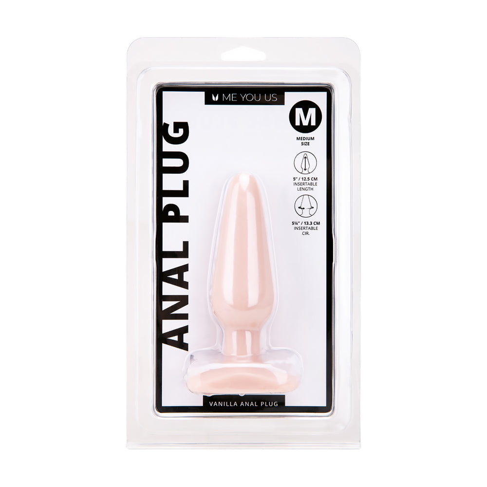 Me You Us Vanilla Medium Anal Plug with smooth