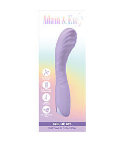 Pink Adam & Eve Gee Oh My G-spot vibrator curved silicone toy with control button