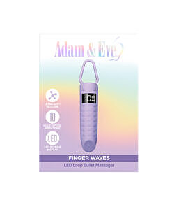 Close-up of the Adam & Eve Finger Waves LED bullet vibe showcasing its silicone texture
