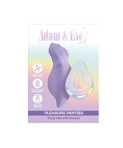 Adam & Eve Pleasure Panties in sleek black silicone with smooth contours