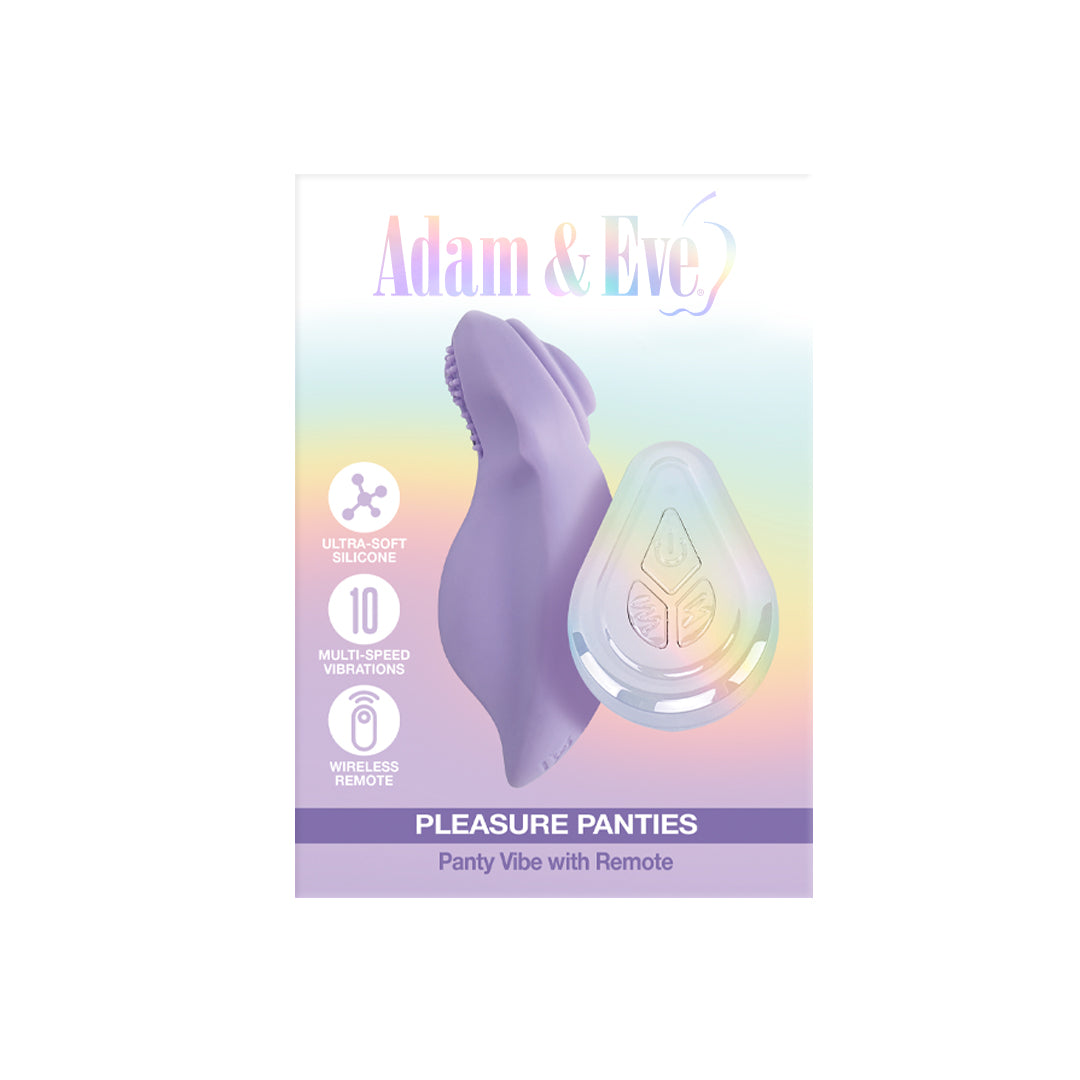 Adam & Eve Pleasure Panties in sleek black silicone with smooth contours