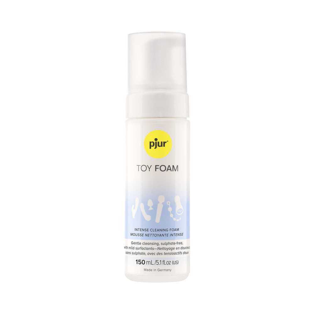 pjur TOY FOAM 5 oz. bottle with pump dispenser against a clean white background