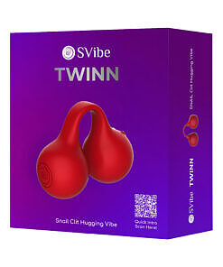 SVibe Snail Twinn Finger Vibrator Cherry on white