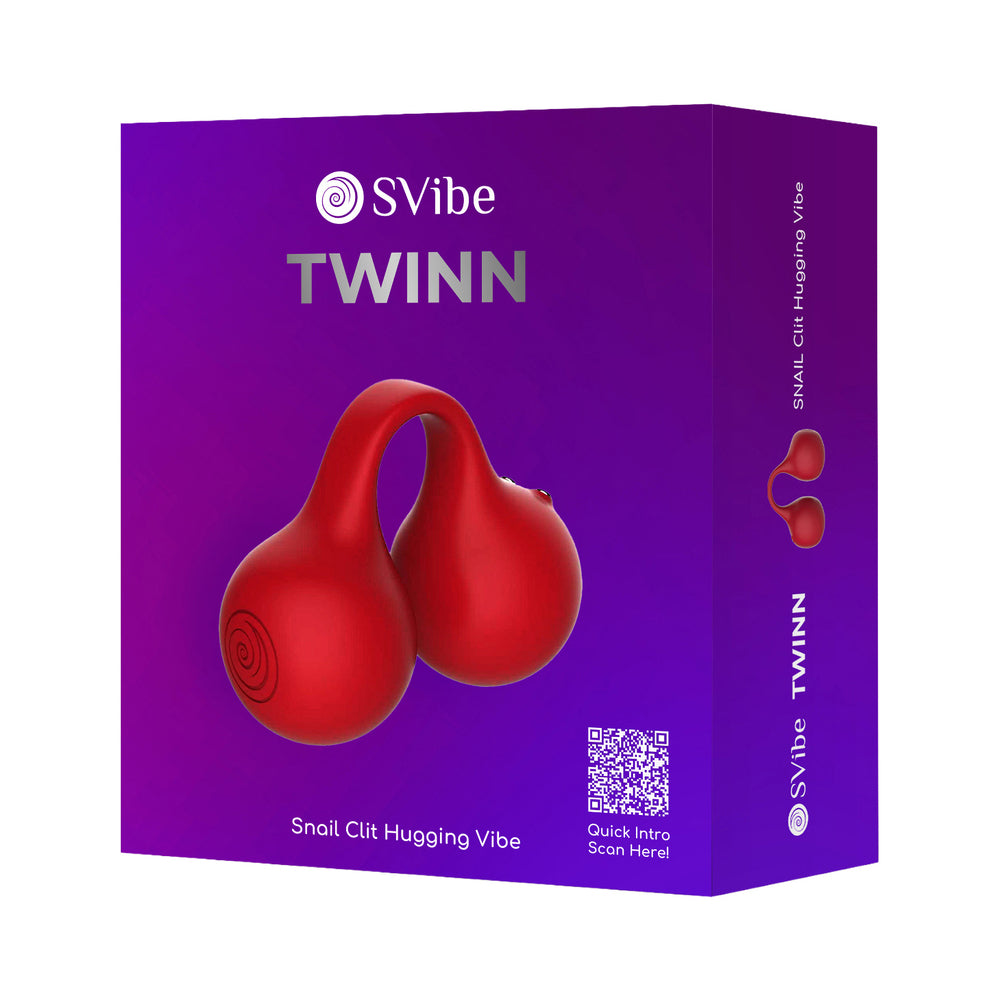 SVibe Snail Twinn Finger Vibrator Cherry on white