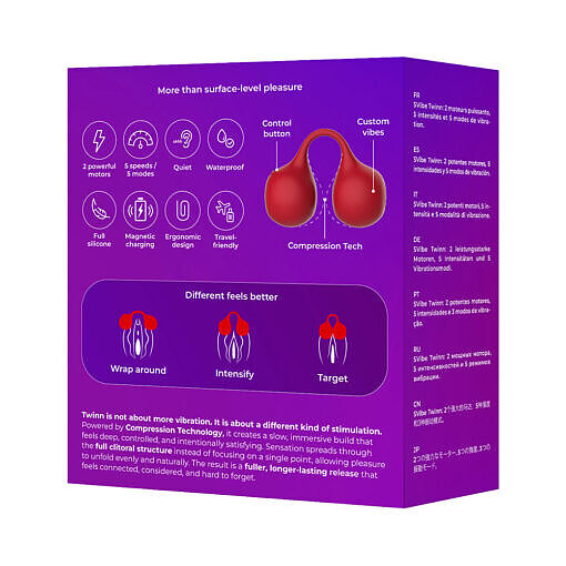 SVibe Snail Twinn Finger Vibrator Cherry (No App) - Image 5