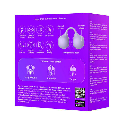 SVibe Snail Twinn Finger Vibrator Lilac (App-Enabled) - Image 5