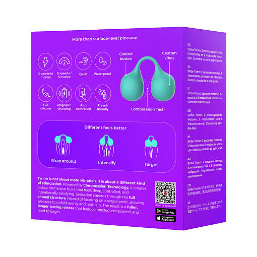 SVibe Snail Twinn Finger Vibrator Tiffany (App-Enabled) - Image 5