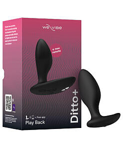 We-Vibe Ditto+ Rechargeable Remote Control Vibrating Anal Plug Satin Black