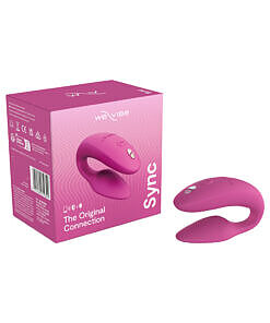 We-Vibe Sync 2 couples vibrator in rose silicone