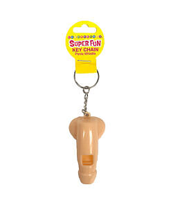 Super Fun penis whistle key chain in pink