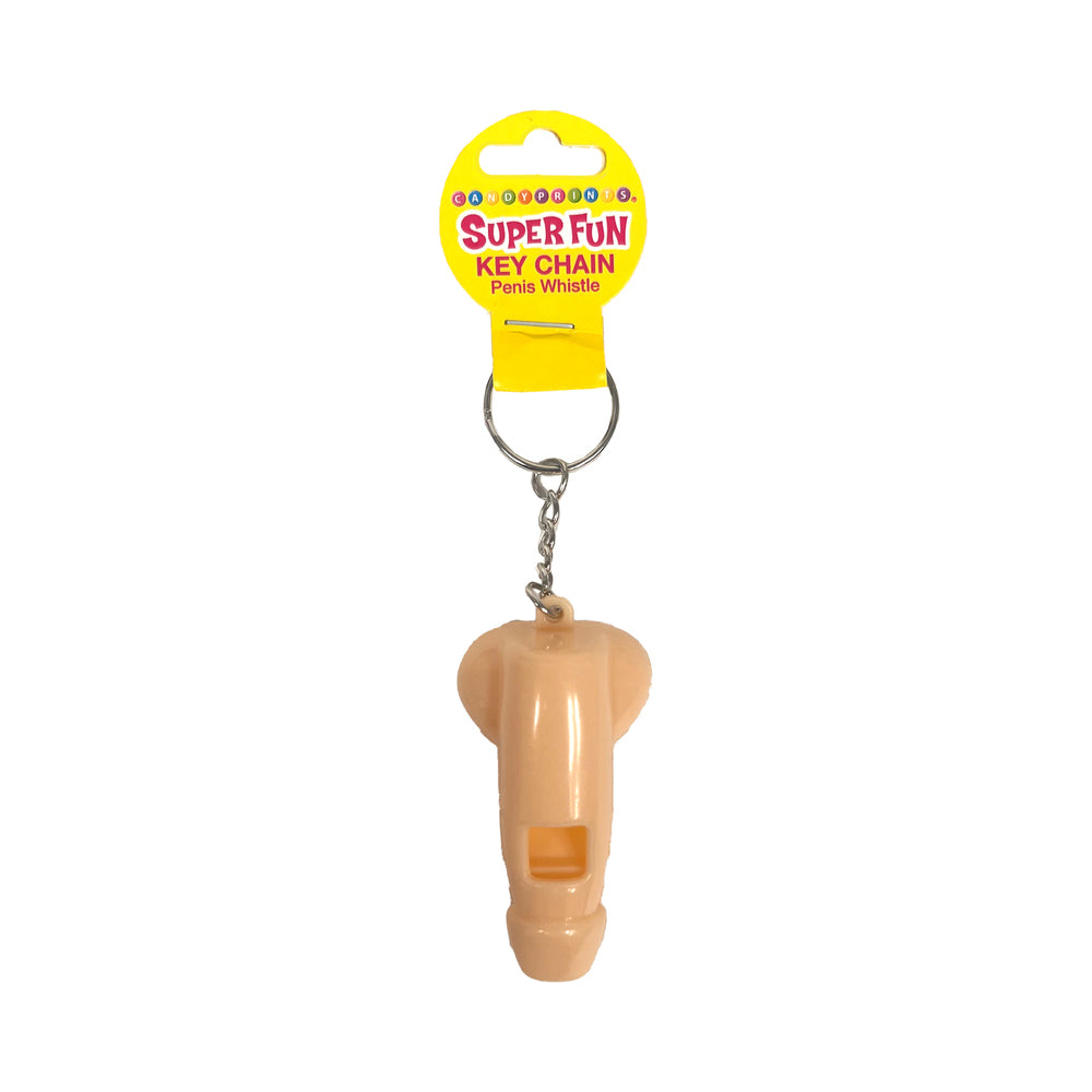 Super Fun penis whistle key chain in pink