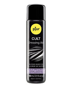 pjur Cult Dressing Aid 3.4 oz spray bottle on dark background