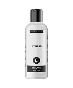Me You Us Hybrid Lubricant 3.3 oz bottle with pump dispenser on a nightstand