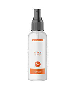 Me You Us Spritz Toy Cleaner Spray 3.3 oz bottle with spray nozzle on a clean surface.