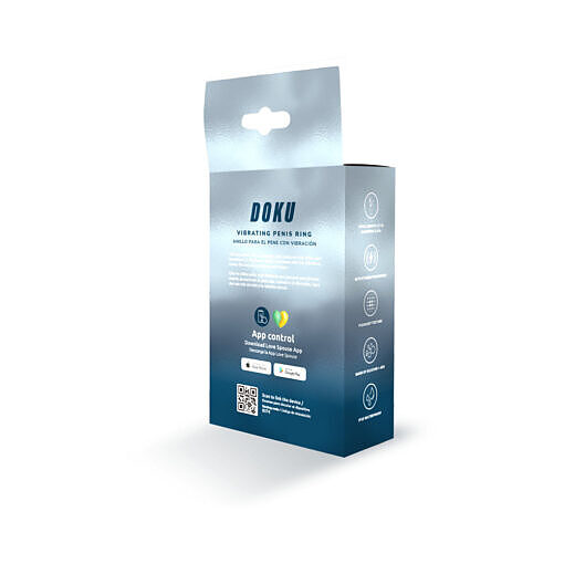 placed on a nightstand next to a smartphone displaying the Doku app.